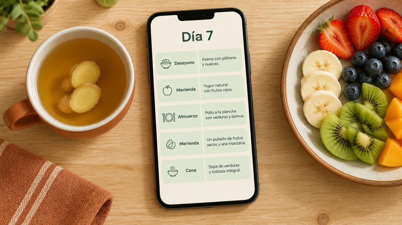 El menú del día sobre la mesa